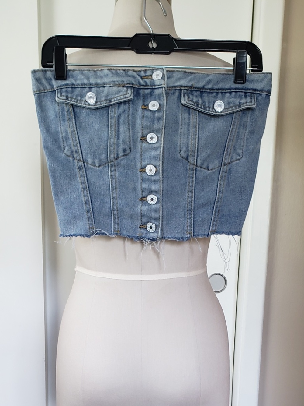 Jeans Denim Crop Top Size Small